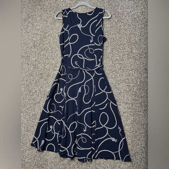 NWT Nina Leonard Print Midi Dress Size Medium - Picture 4 of 7